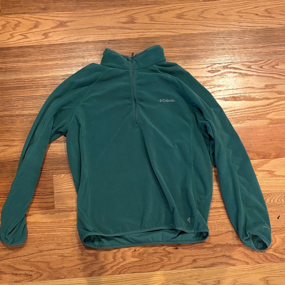 Columbia Teal Half-Zip Fleece Pullover